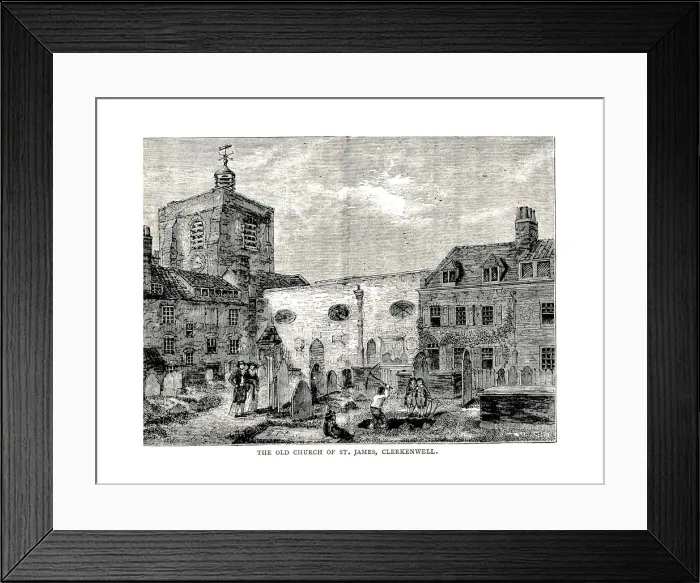 Framed Print : The Old Church of St. James, 1878 Framed Print : The Old Church of St. James, 1878