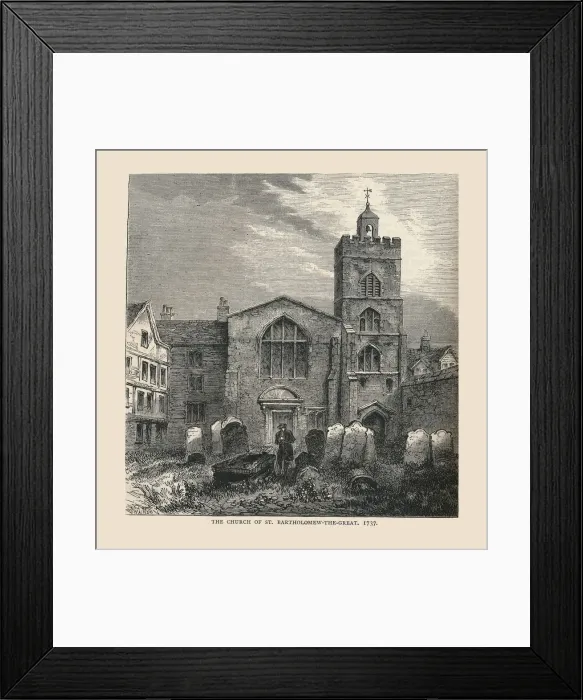 Framed Print : The Church of St, Bartholomew-the-Great, 1737 Framed Print : The Church of St, Bartholomew-the-Great, 1737