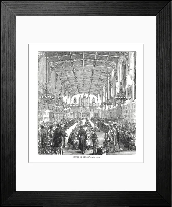 Framed Print : Supper at Christs Hospital, 1878 Framed Print : Supper at Christs Hospital, 1878