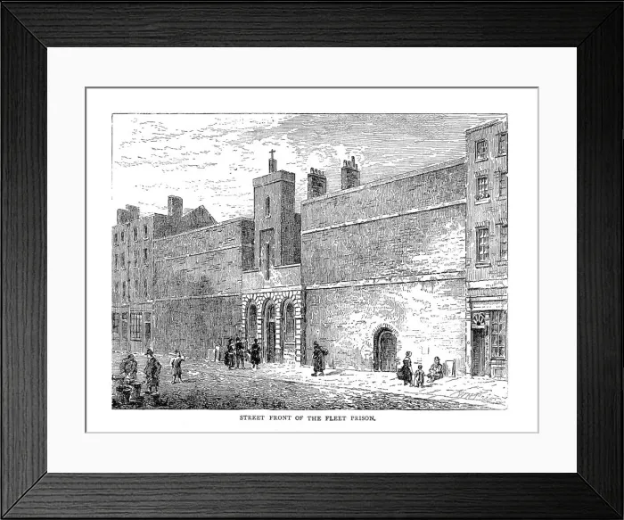 Framed Print : Street Front of the Fleet Prison, 1878 Framed Print : Street Front of the Fleet Prison, 1878