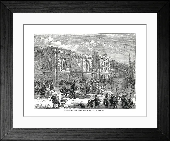 Framed Print : Front of Newgate from the Old Bailey, 1878 Framed Print : Front of Newgate from the Old Bailey, 1878