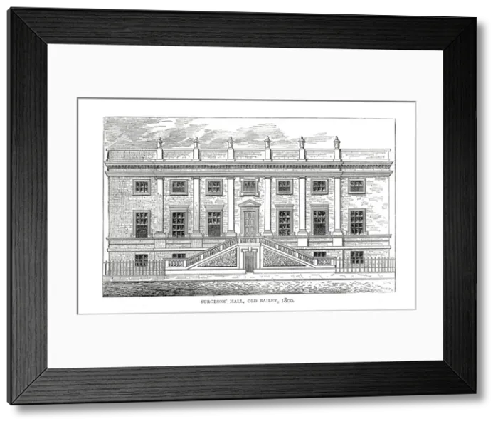 Framed Print : Surgeons Hall, Old Bailey, 1800 Framed Print : Surgeons Hall, Old Bailey, 1800