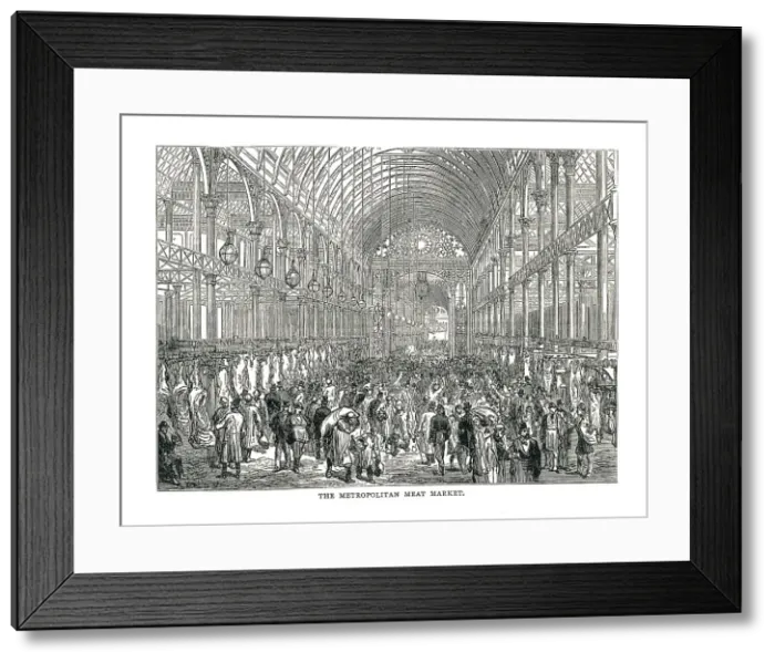 Framed Print : The Metropolitan Meat Market, 1878 Framed Print : The Metropolitan Meat Market, 1878