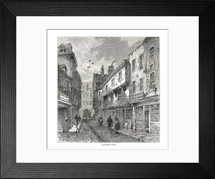 Framed Print : Leather Lane, 1878 Framed Print : Leather Lane, 1878
