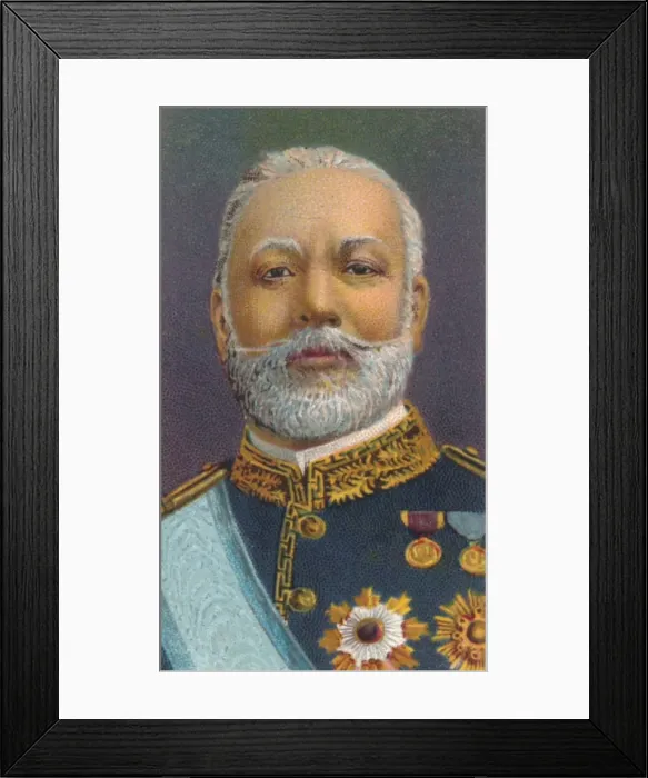 Framed Print : Count Hayashi Tadasu, (1850-1913), career diplomat and cabinet minister in Meiji period Japan, 1906 Framed Print : Count Hayashi Tadasu, (1850-1913), career diplomat and cabinet minister in Meiji period Japan, 1906