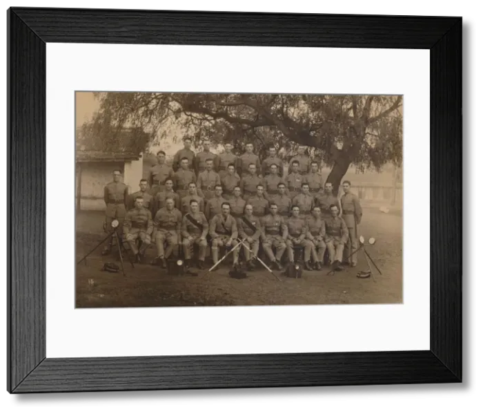 Framed Print : The Battalion Signallers of the First Battalion, The Queens Own Royal West Kent Regiment. Poona, In Framed Print : The Battalion Signallers of the First Battalion, The Queens Own Royal West Kent Regiment. Poona, In