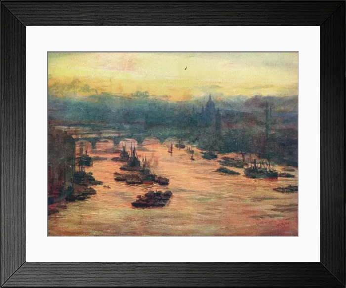 Framed Print : London, from the Tower Bridge, 1905 (1906) Framed Print : London, from the Tower Bridge, 1905 (1906)