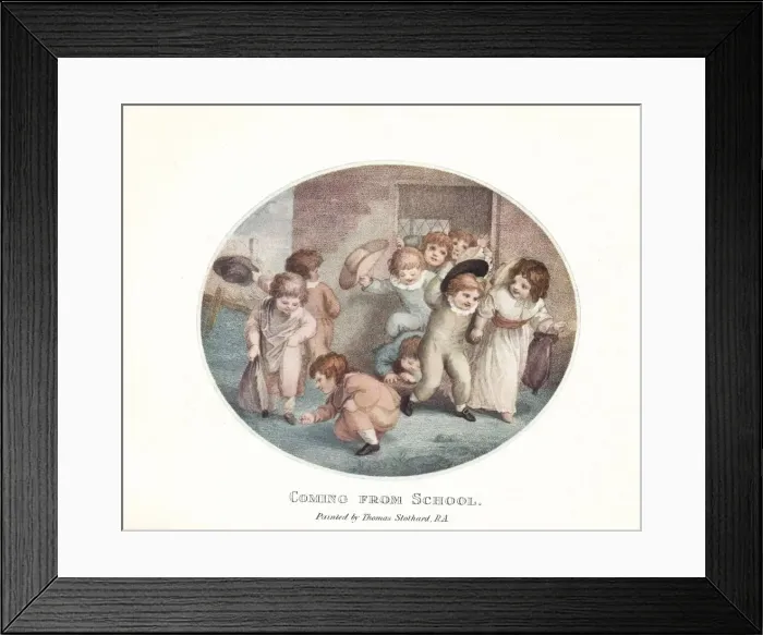 Framed Print : Coming from School (1906) Framed Print : Coming from School (1906)