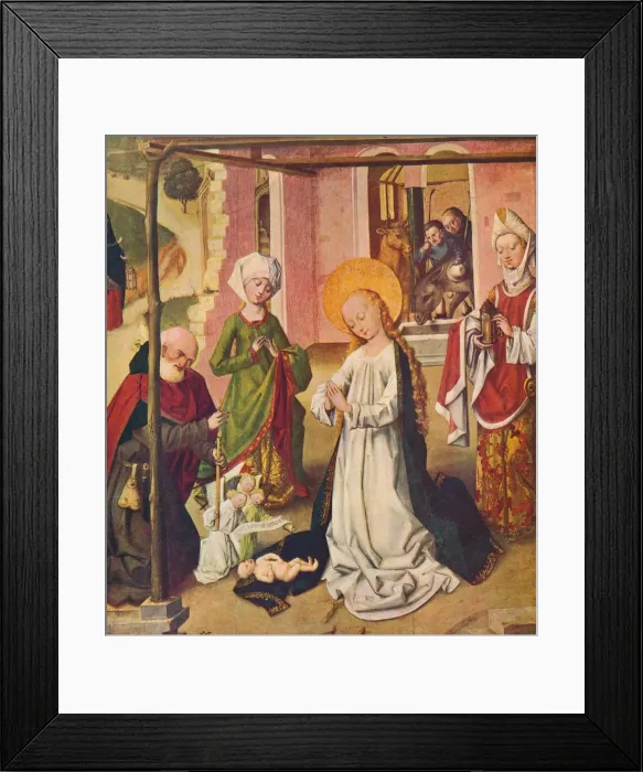 Framed Print : Adoration of the Child, c1480 (1907). Artist: Master of the St Bartholomew Altarpiece Framed Print : Adoration of the Child, c1480 (1907). Artist: Master of the St Bartholomew Altarpiece
