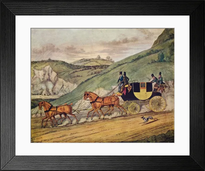 Framed Print : Four in Hand, 1907. Artist: James Pollard Framed Print : Four in Hand, 1907. Artist: James Pollard