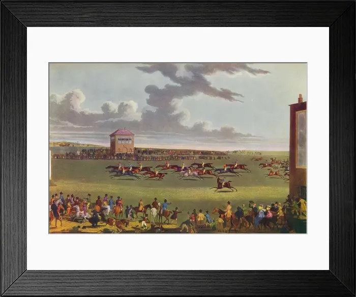 Framed Print : Newmarket Races, 1909. Artist: James Pollard Framed Print : Newmarket Races, 1909. Artist: James Pollard