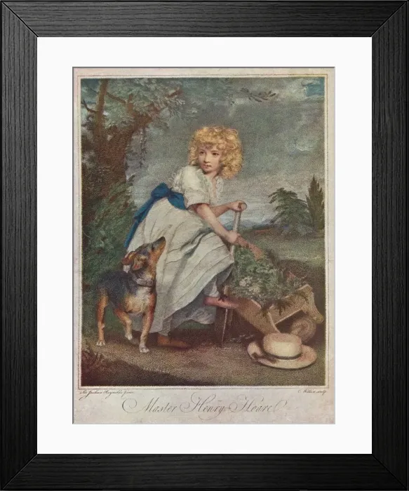 Framed Print : Master Henry Hoare (1784-1836), as a Boy, Gardening, 1883 (1906). Artist: Charles Wilkinson Framed Print : Master Henry Hoare (1784-1836), as a Boy, Gardening, 1883 (1906). Artist: Charles Wilkinson