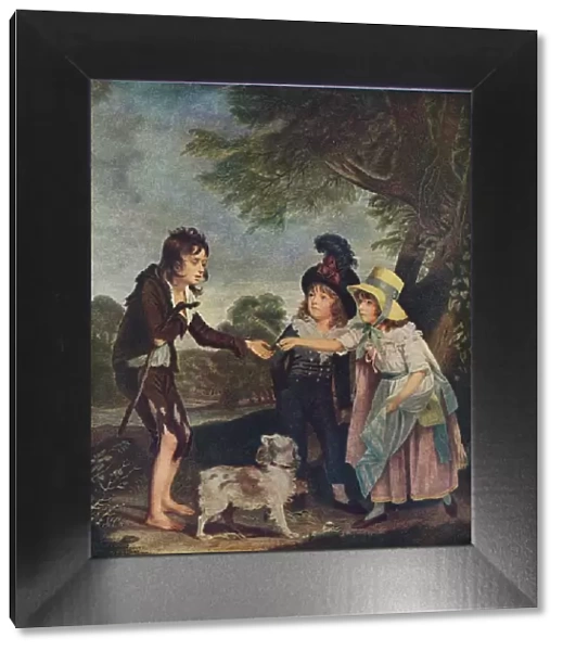Portrait of Sir Francis Ford?s Children Giving a Coin to a Beggar Boy. Exhibited 1793 (1906). Artist: Charles Wilkinson