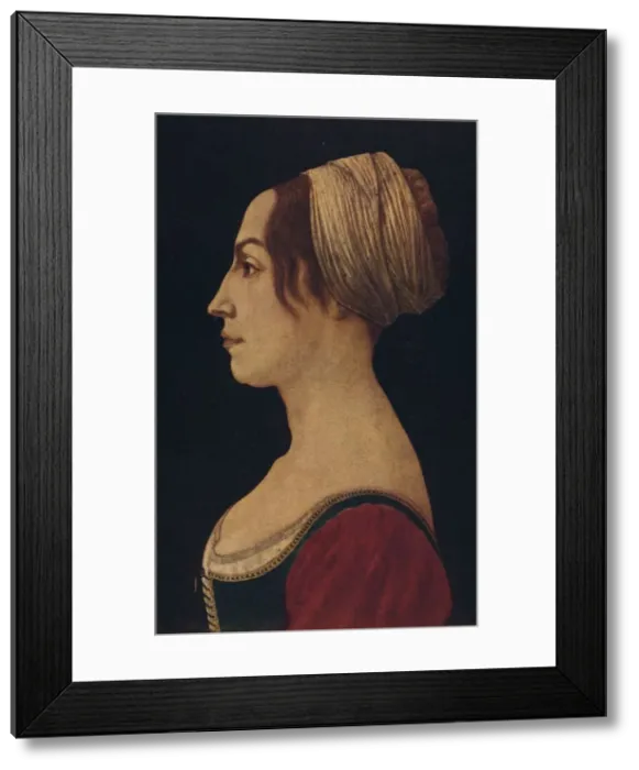Framed Print : Woman in Green and Crimson, 15th century (1906). Artist: Piero del Pollaiolo Framed Print : Woman in Green and Crimson, 15th century (1906). Artist: Piero del Pollaiolo