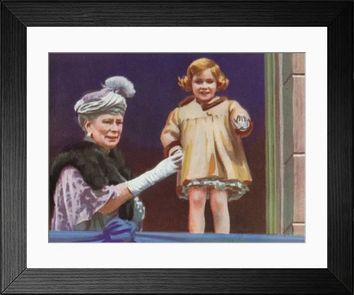 Framed Print : Queen Mary (1867-1953) and Princess Margaret (1930-2002) on the occasion of King George Vs Silver J Framed Print : Queen Mary (1867-1953) and Princess Margaret (1930-2002) on the occasion of King George Vs Silver J