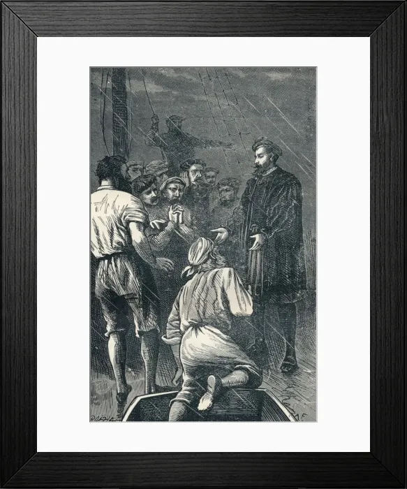 Framed Print : Vasco da Gama Refuses to Turn Back Again, 1904 Framed Print : Vasco da Gama Refuses to Turn Back Again, 1904