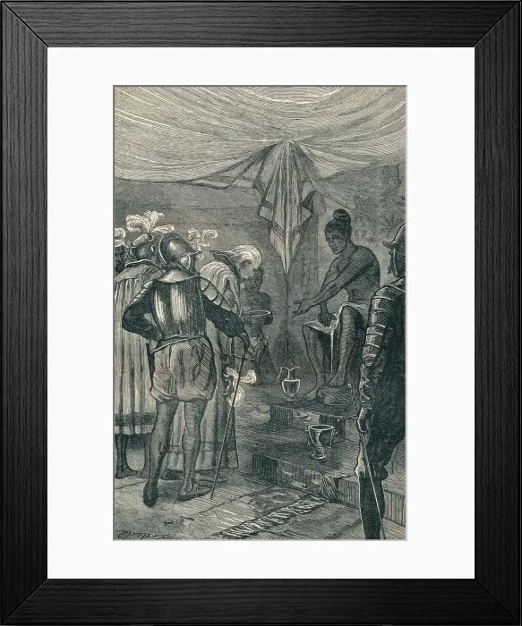 Framed Print : Vasco da Gama Visits the King, 1904 Framed Print : Vasco da Gama Visits the King, 1904