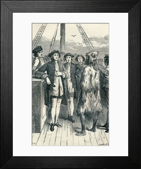 Framed Print : Alexander Selkirk Brought on Board, 1904 Framed Print : Alexander Selkirk Brought on Board, 1904