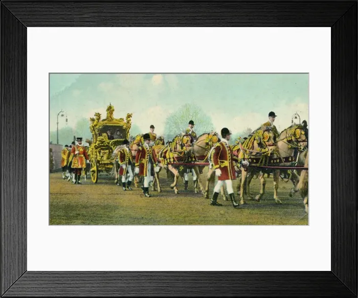 Framed Print : King Edward VIIs State Coach used for Opening of Parliament, 1910 Framed Print : King Edward VIIs State Coach used for Opening of Parliament, 1910