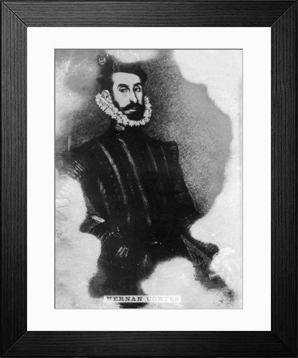 Framed Print : Hernan Cortes, (1485-1547), 1920s Framed Print : Hernan Cortes, (1485-1547), 1920s