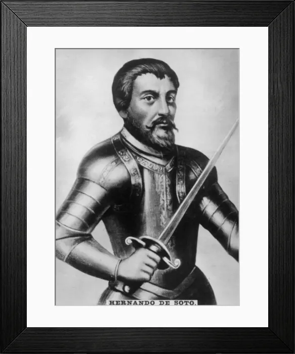 Framed Print : Hernando de Soto, (1496-1542), 1920s Framed Print : Hernando de Soto, (1496-1542), 1920s