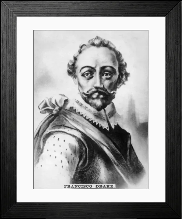 Framed Print : Francisco Drake, (1540-1596), 1920s Framed Print : Francisco Drake, (1540-1596), 1920s