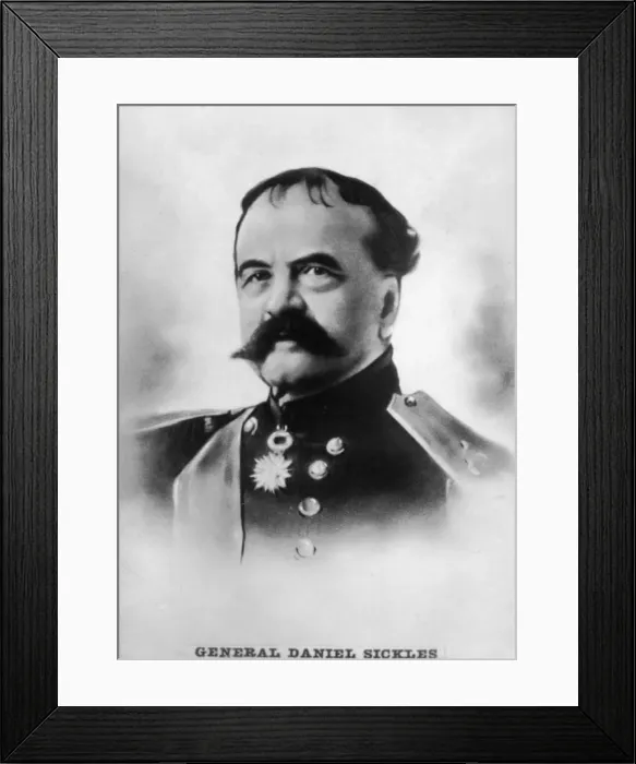 Framed Print : Daniel Sickles, (1819-1914), 1920s Framed Print : Daniel Sickles, (1819-1914), 1920s
