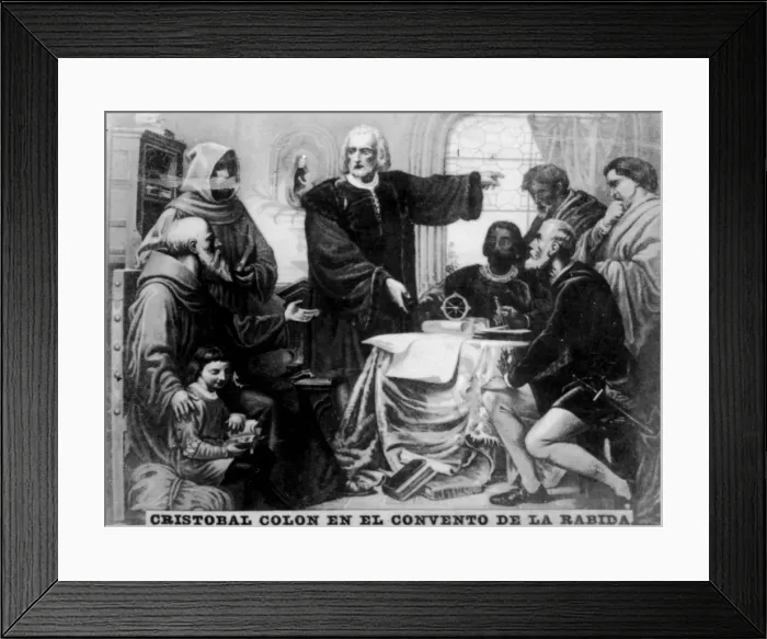 Framed Print : Colombus in Rabida, (15th century), 1920s Framed Print : Colombus in Rabida, (15th century), 1920s