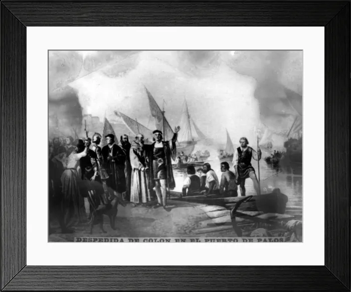 Framed Print : Farewell to Colombus, (1482), 1920s Framed Print : Farewell to Colombus, (1482), 1920s