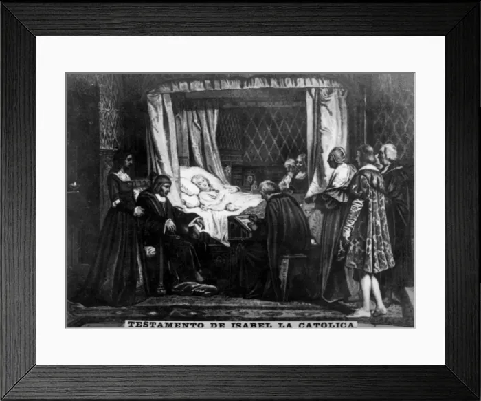 Framed Print : Testament of Isabel the Catholic, (16th century), 1920s Framed Print : Testament of Isabel the Catholic, (16th century), 1920s