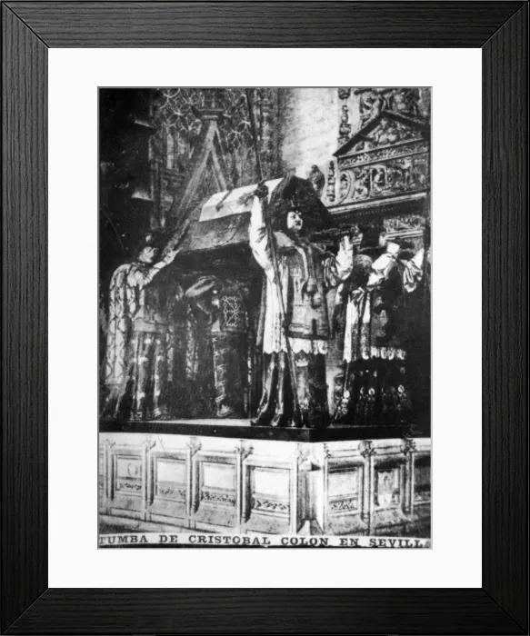 Framed Print : Tomb of Christopher Colombus, (19th century), 1920s Framed Print : Tomb of Christopher Colombus, (19th century), 1920s