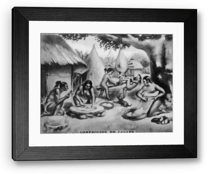 Framed Print : Cooking of Casabe, 1920s Framed Print : Cooking of Casabe, 1920s