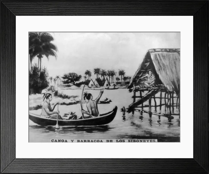 Framed Print : Canoa and Barbacoa, 1920s Framed Print : Canoa and Barbacoa, 1920s
