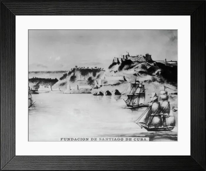 Framed Print : Foundatin of Santiago de Cuba, (1515), 1920s Framed Print : Foundatin of Santiago de Cuba, (1515), 1920s