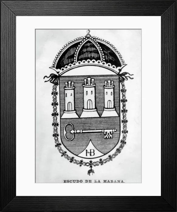 Framed Print : Shield of Havana, (1692), 1920s Framed Print : Shield of Havana, (1692), 1920s