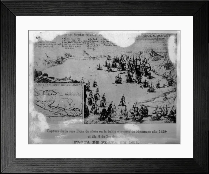 Framed Print : The Spanish Silver Fleet, (1628), 1920s Framed Print : The Spanish Silver Fleet, (1628), 1920s