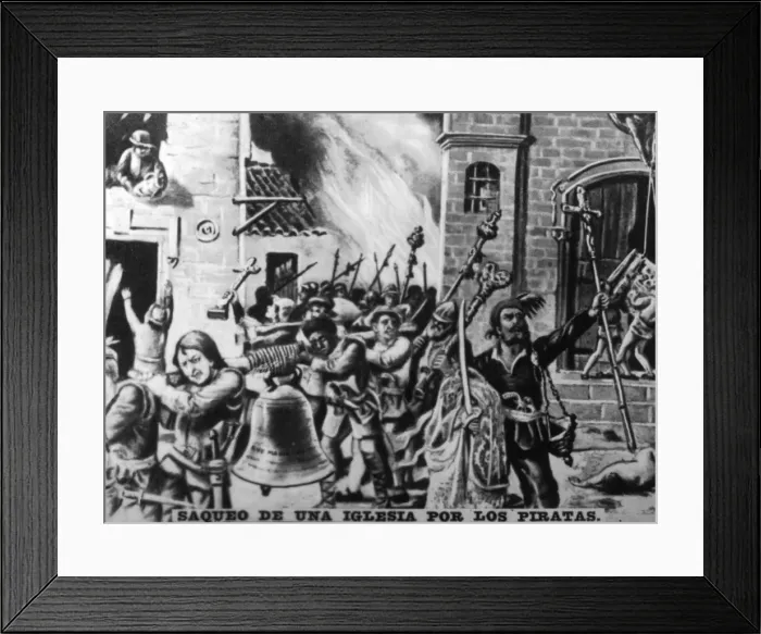 Framed Print : Looting of a church, (17th century ), 1920s Framed Print : Looting of a church, (17th century ), 1920s