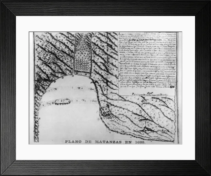 Framed Print : First drawings of Matanzas, (1680), 1920s Framed Print : First drawings of Matanzas, (1680), 1920s