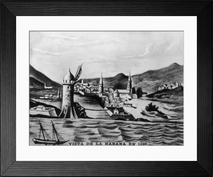 Framed Print : View of Havana, (1680), 1920s Framed Print : View of Havana, (1680), 1920s