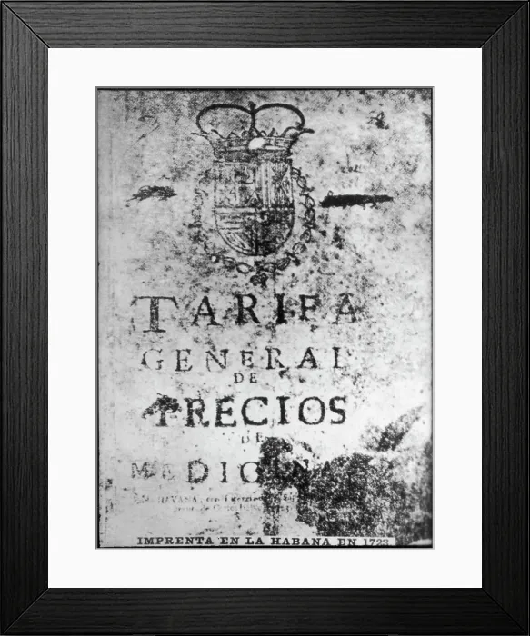 Framed Print : Printing press in Havana 1723, 1920s Framed Print : Printing press in Havana 1723, 1920s