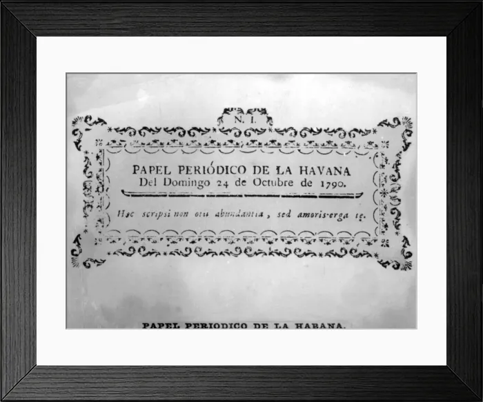Framed Print : The first printed newspaper, (1790-1804), 1920s Framed Print : The first printed newspaper, (1790-1804), 1920s