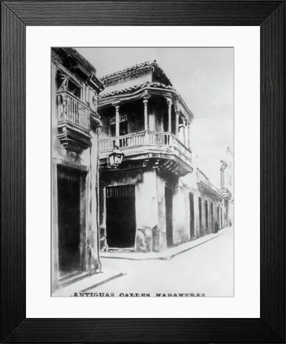Framed Print : Old Havana Streets, (18th century), 1920s Framed Print : Old Havana Streets, (18th century), 1920s