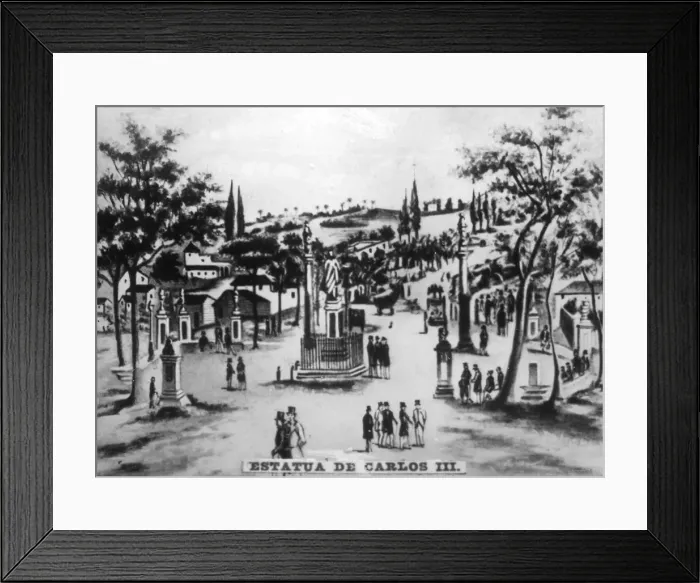 Framed Print : Statue of Charles III, (1903), 1920s Framed Print : Statue of Charles III, (1903), 1920s