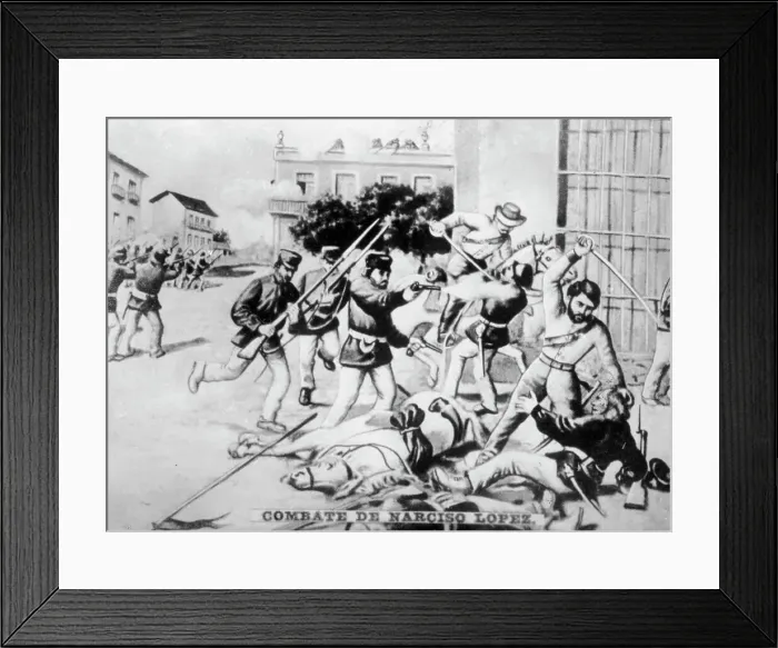 Framed Print : Battle of Cardenas, (1850), 1920s Framed Print : Battle of Cardenas, (1850), 1920s