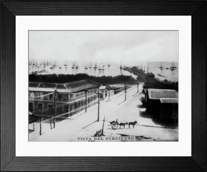 Framed Print : View of Surgidero, (1896), 1920s Framed Print : View of Surgidero, (1896), 1920s