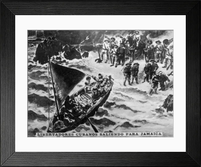 Framed Print : Cuban Libertadores Leaving for Jamaica, (1987), 1920s Framed Print : Cuban Libertadores Leaving for Jamaica, (1987), 1920s