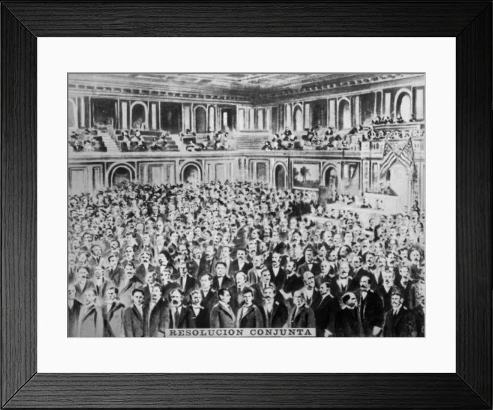 Framed Print : Joint Resolution, (1898), 1920s Framed Print : Joint Resolution, (1898), 1920s
