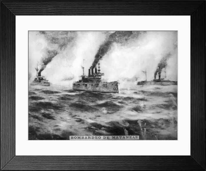 Framed Print : Bombardment of Matanzas, (1898), 1920s Framed Print : Bombardment of Matanzas, (1898), 1920s
