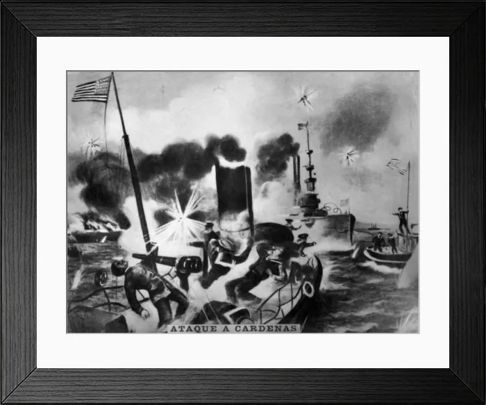 Framed Print : Attack of Cardenas, (1898), 1920s Framed Print : Attack of Cardenas, (1898), 1920s