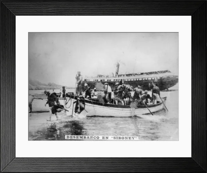 Framed Print : Landing in Siboney, (1898), 1920s Framed Print : Landing in Siboney, (1898), 1920s